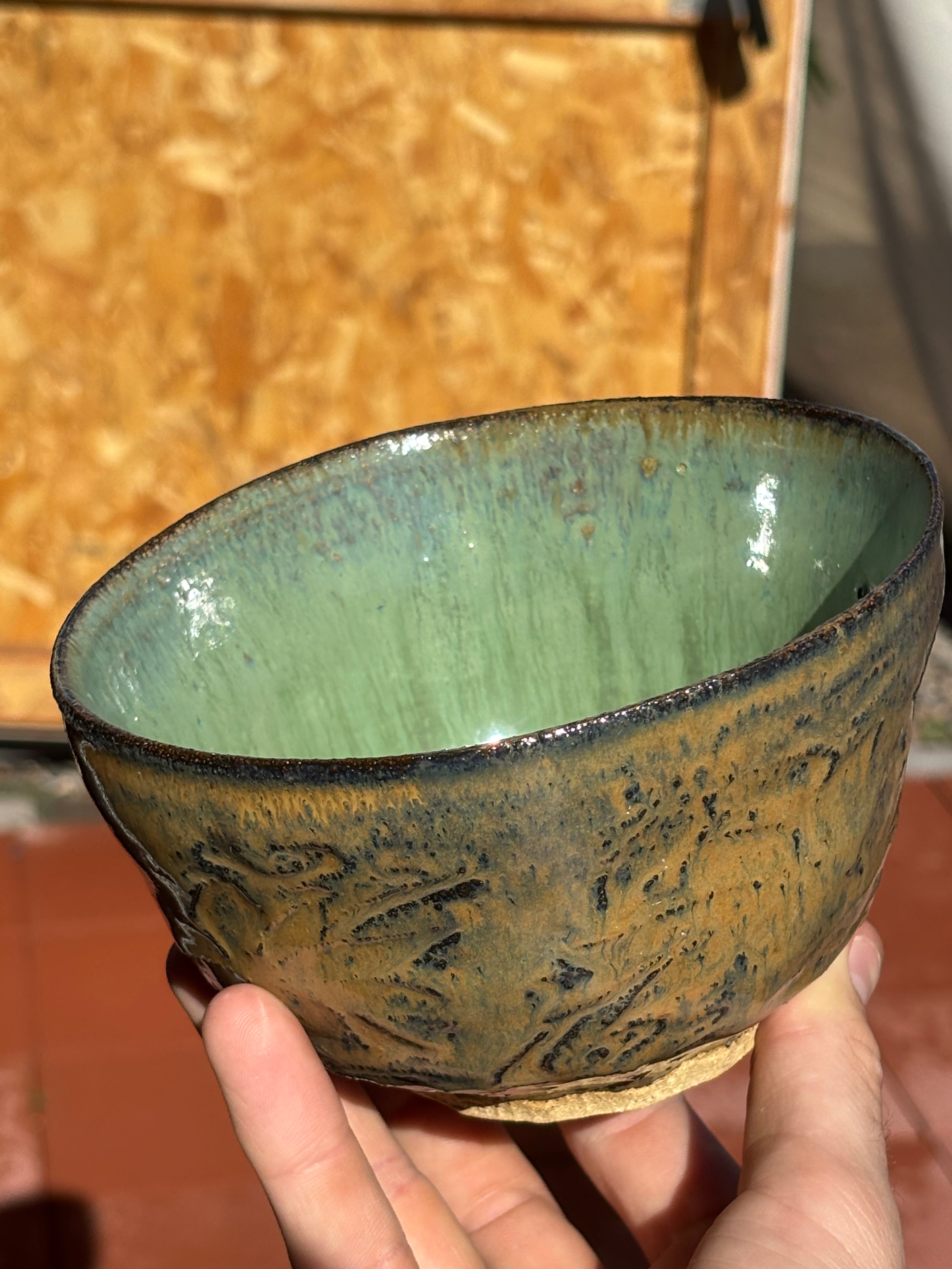 Emerald Floral Trinket Bowl