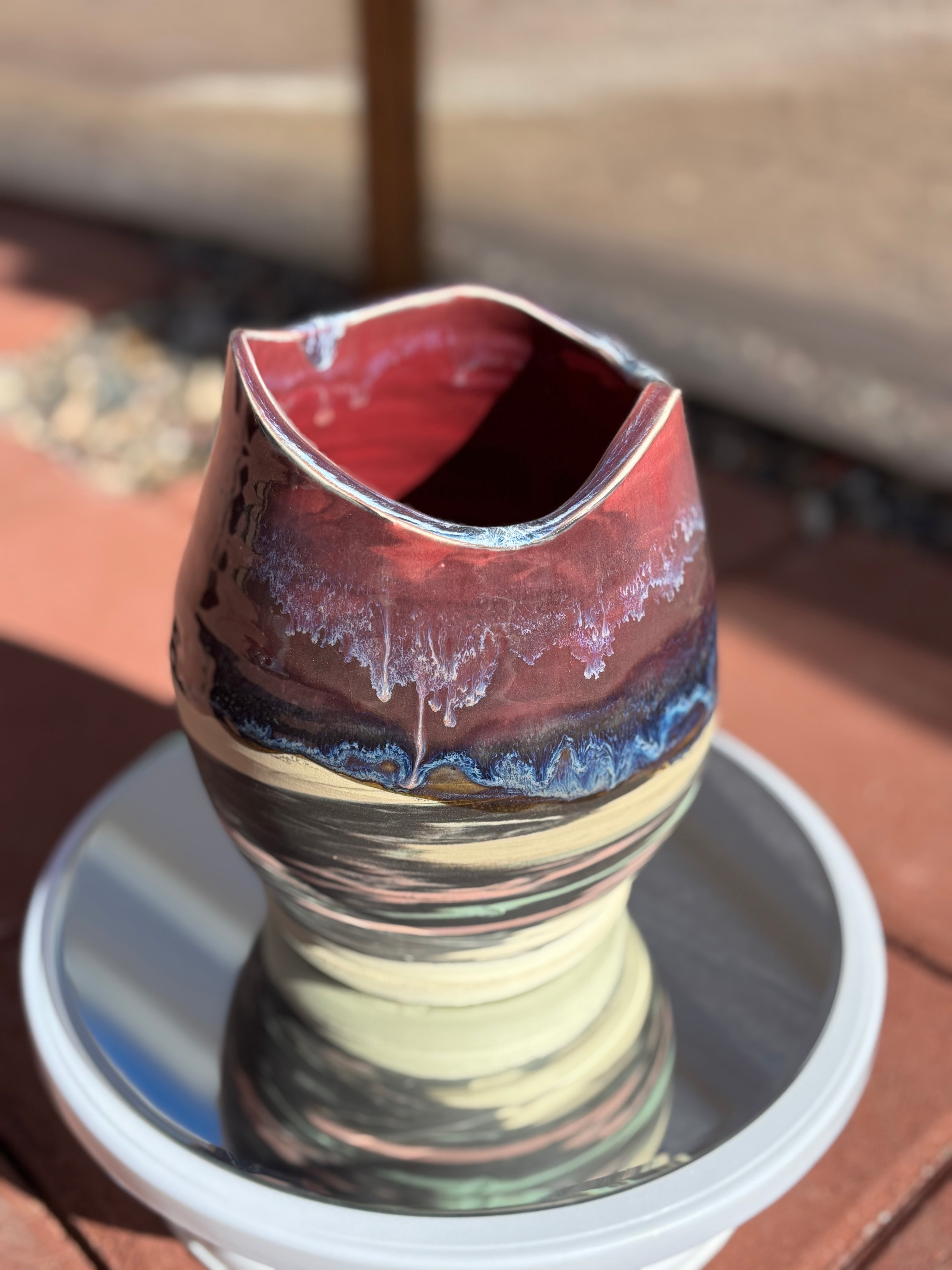 Marbled Dragon Egg Vase