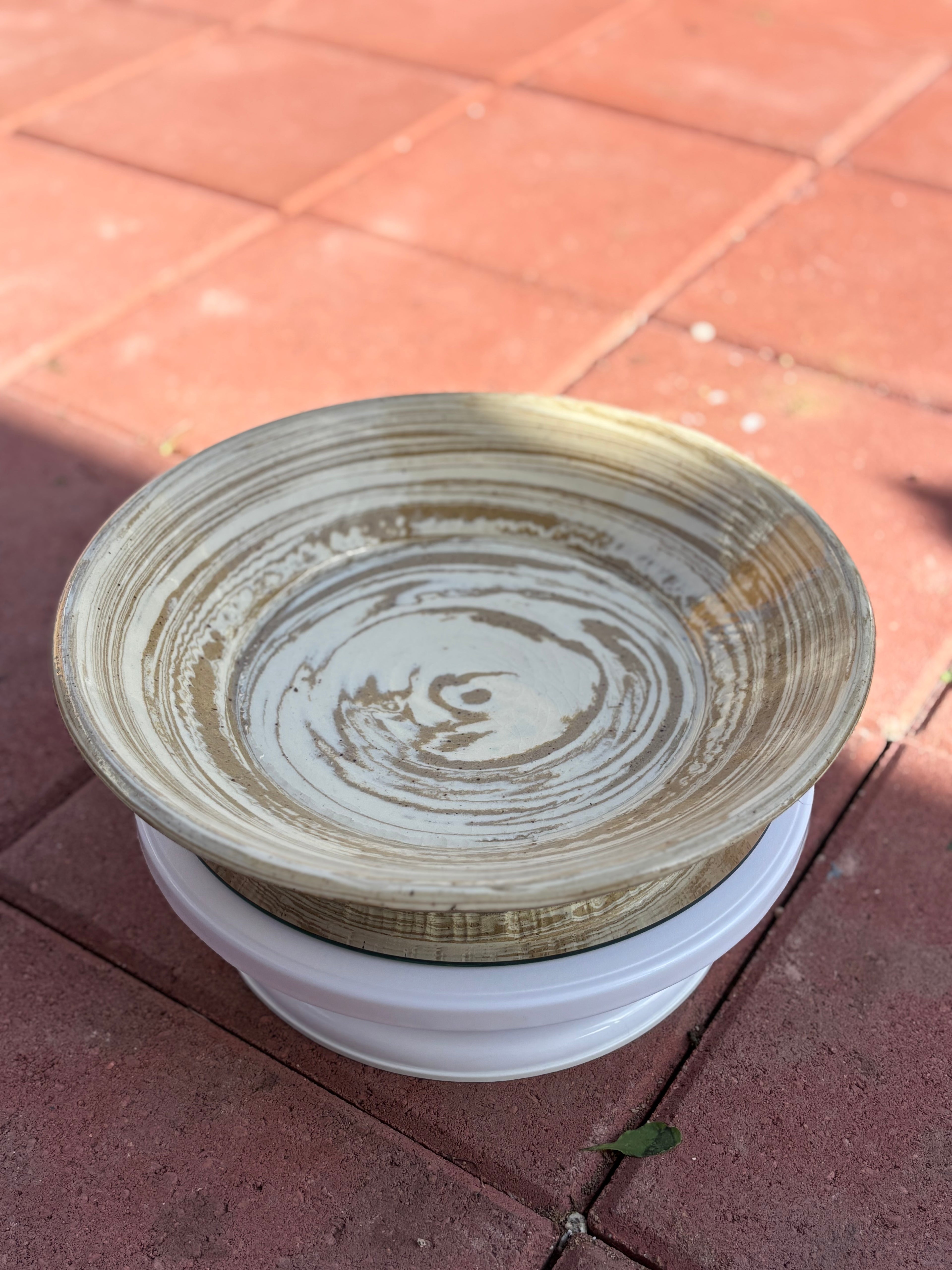 Marbled Flat Platter