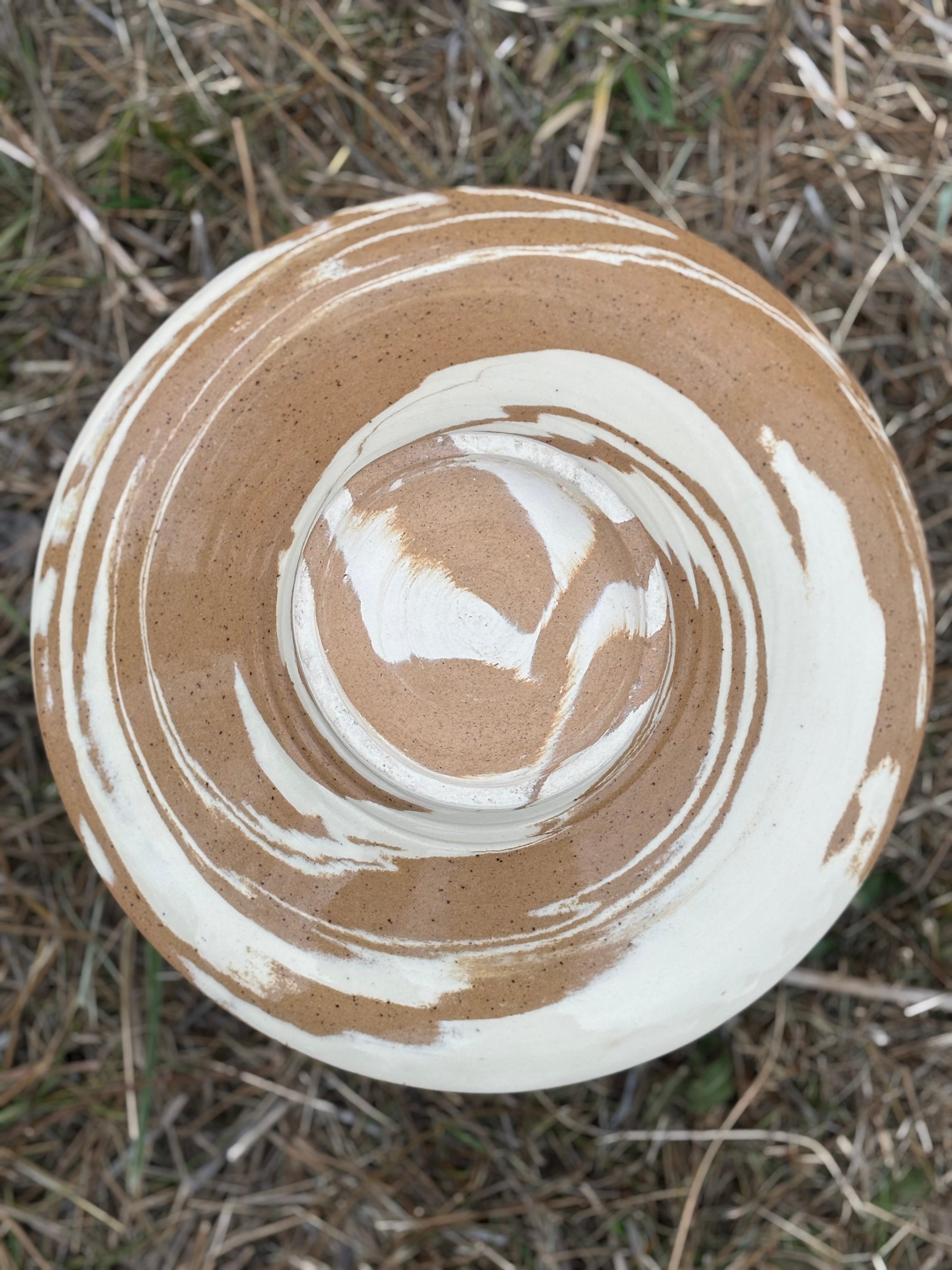 Chattered marbled bowl