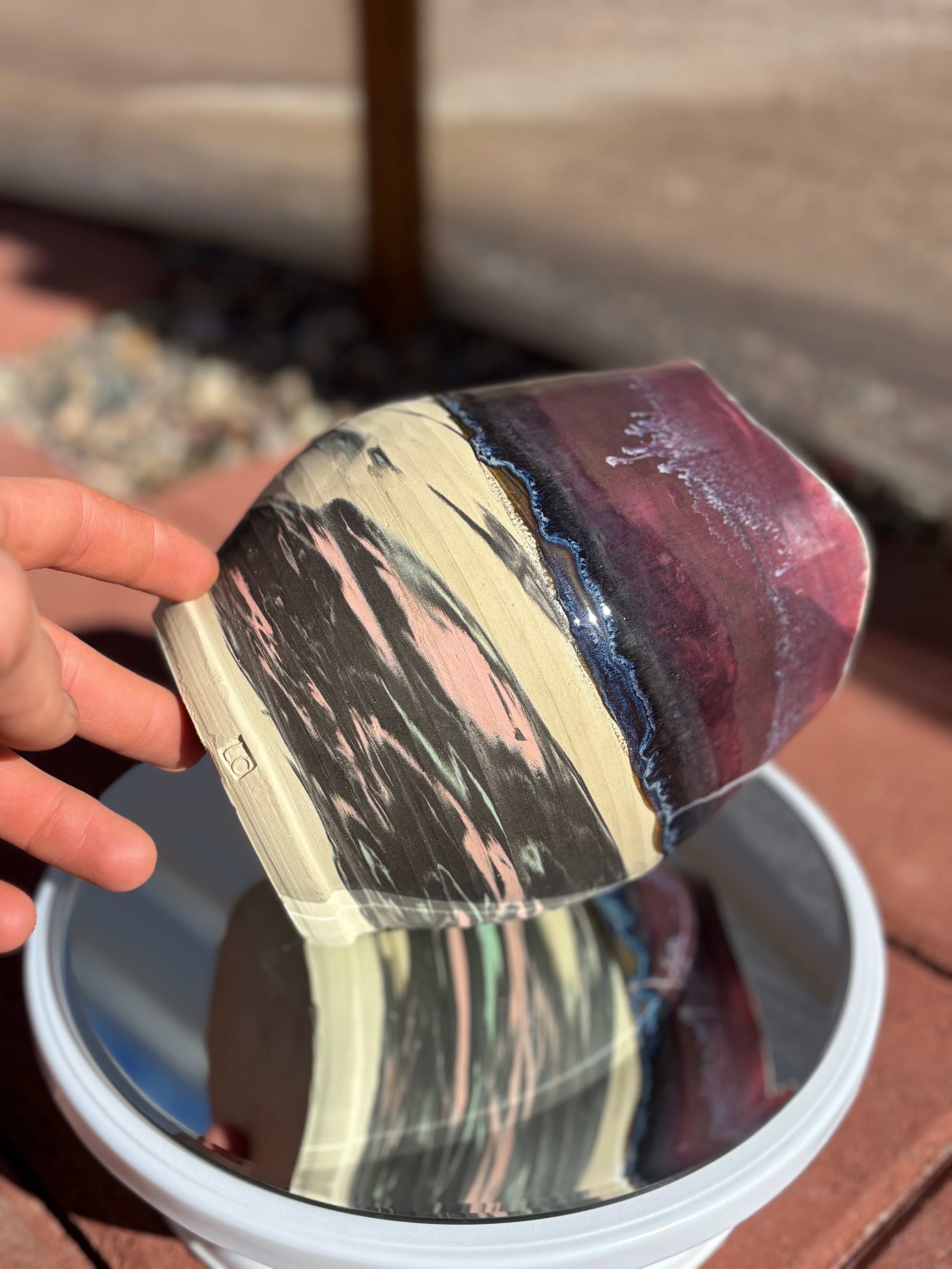 Marbled Dragon Egg Vase