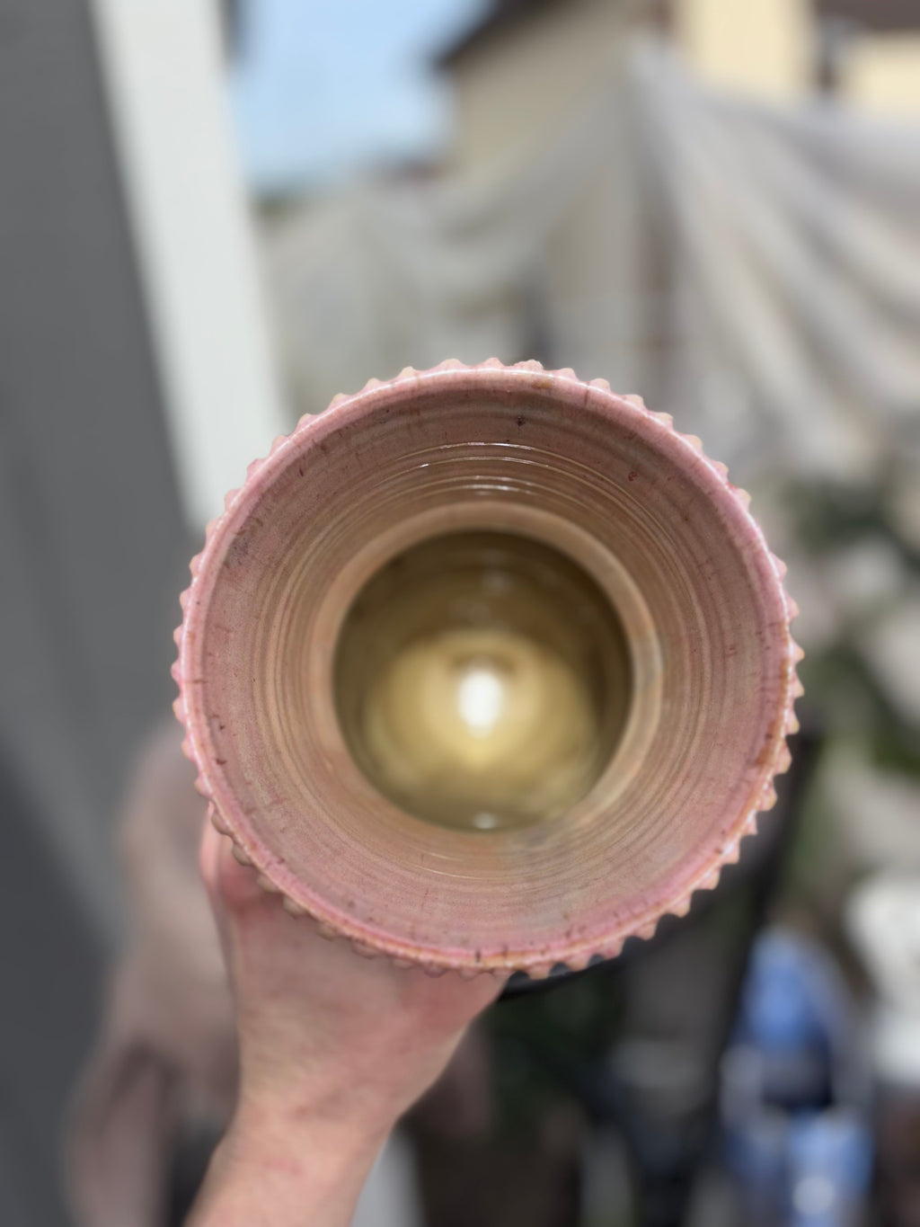 Cotton Candy Carved Vase