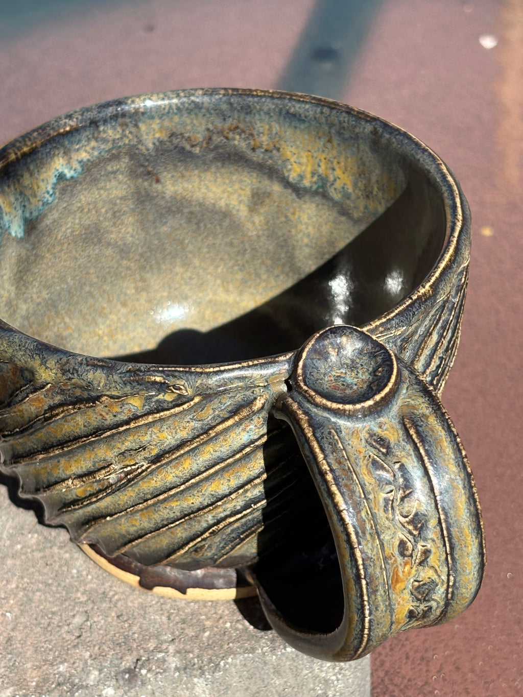 Spiraled Carved Mug