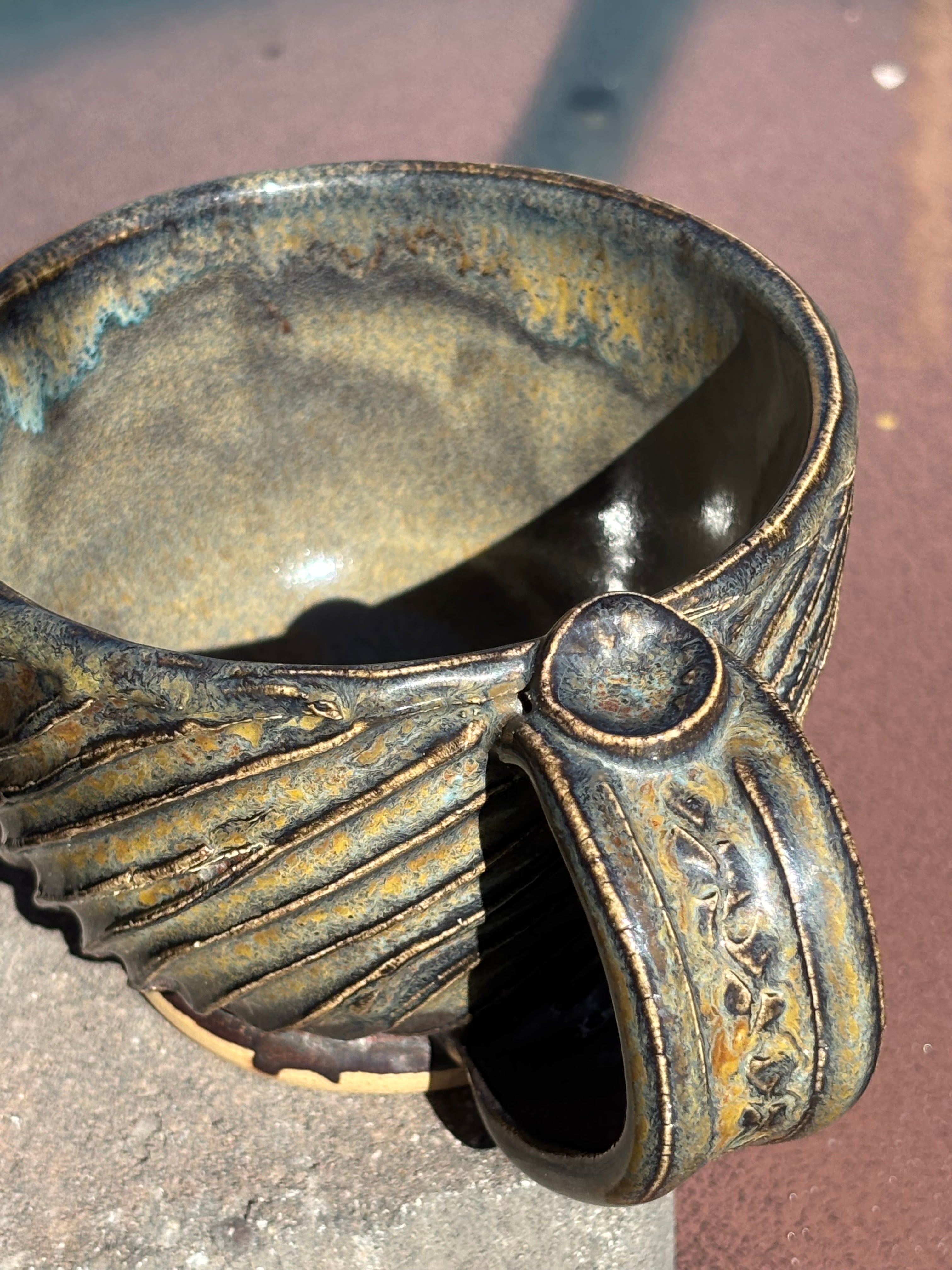 Spiraled Carved Mug