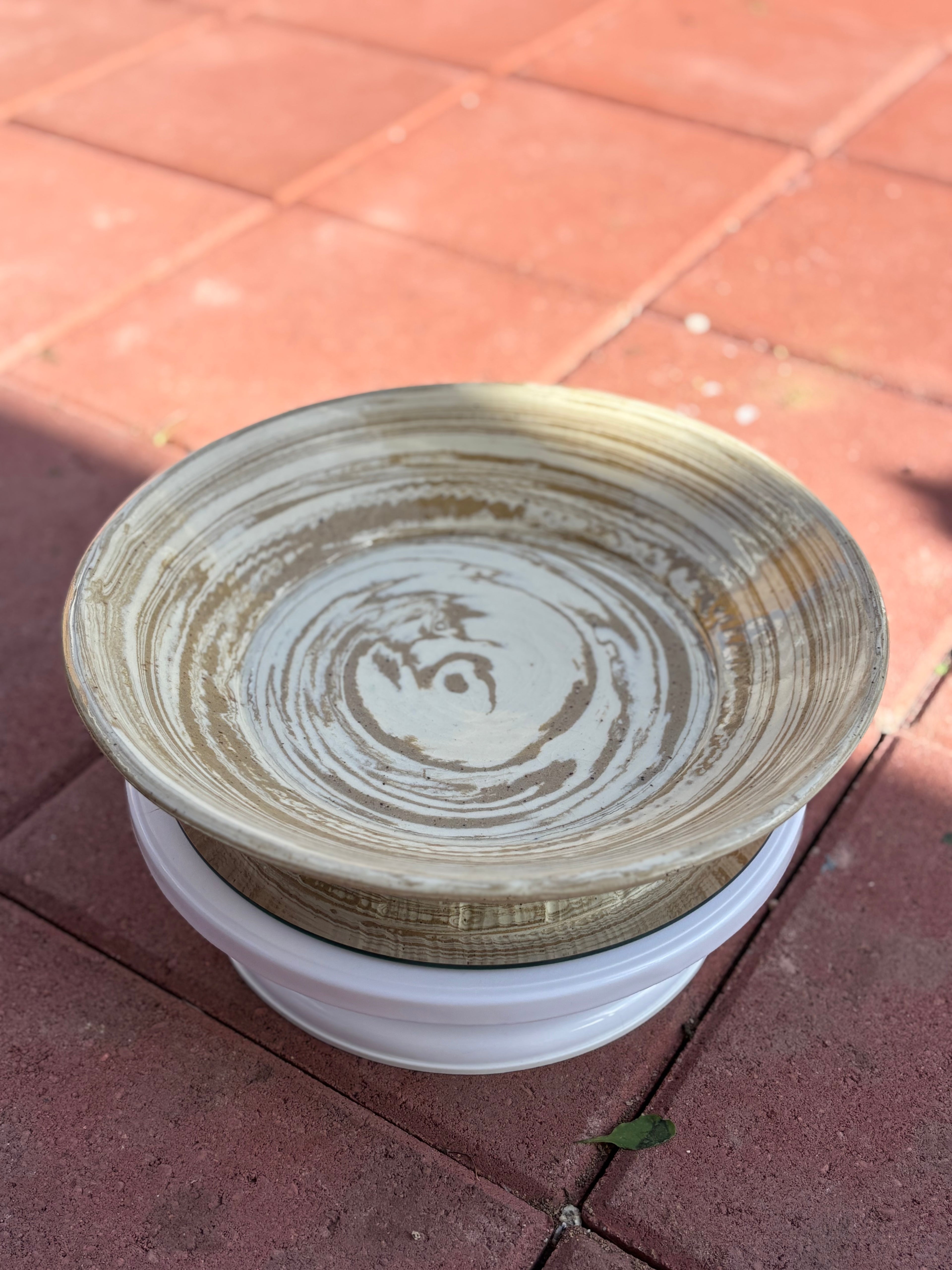 Marbled Flat Platter