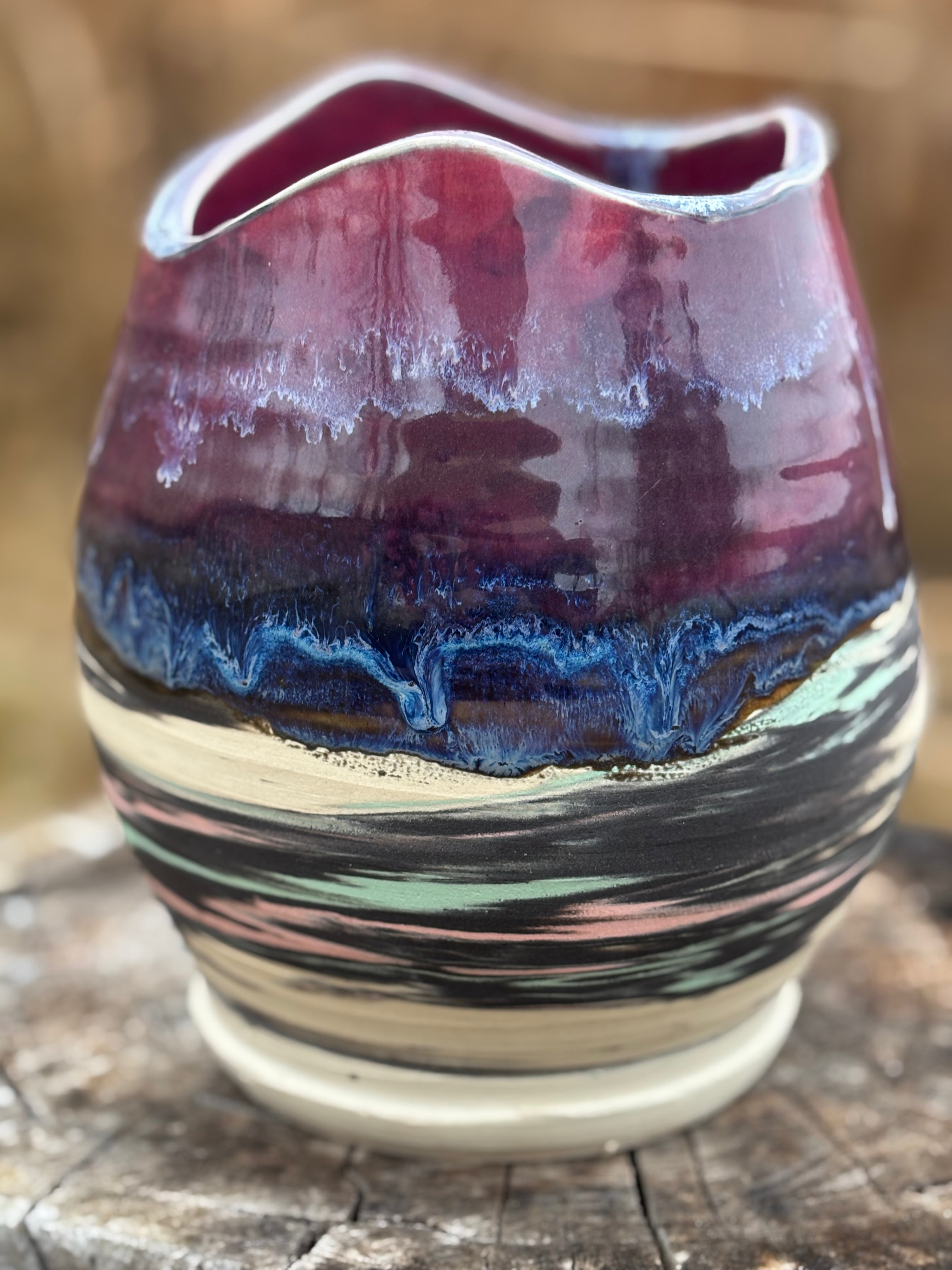 Marbled Dragon Egg Vase