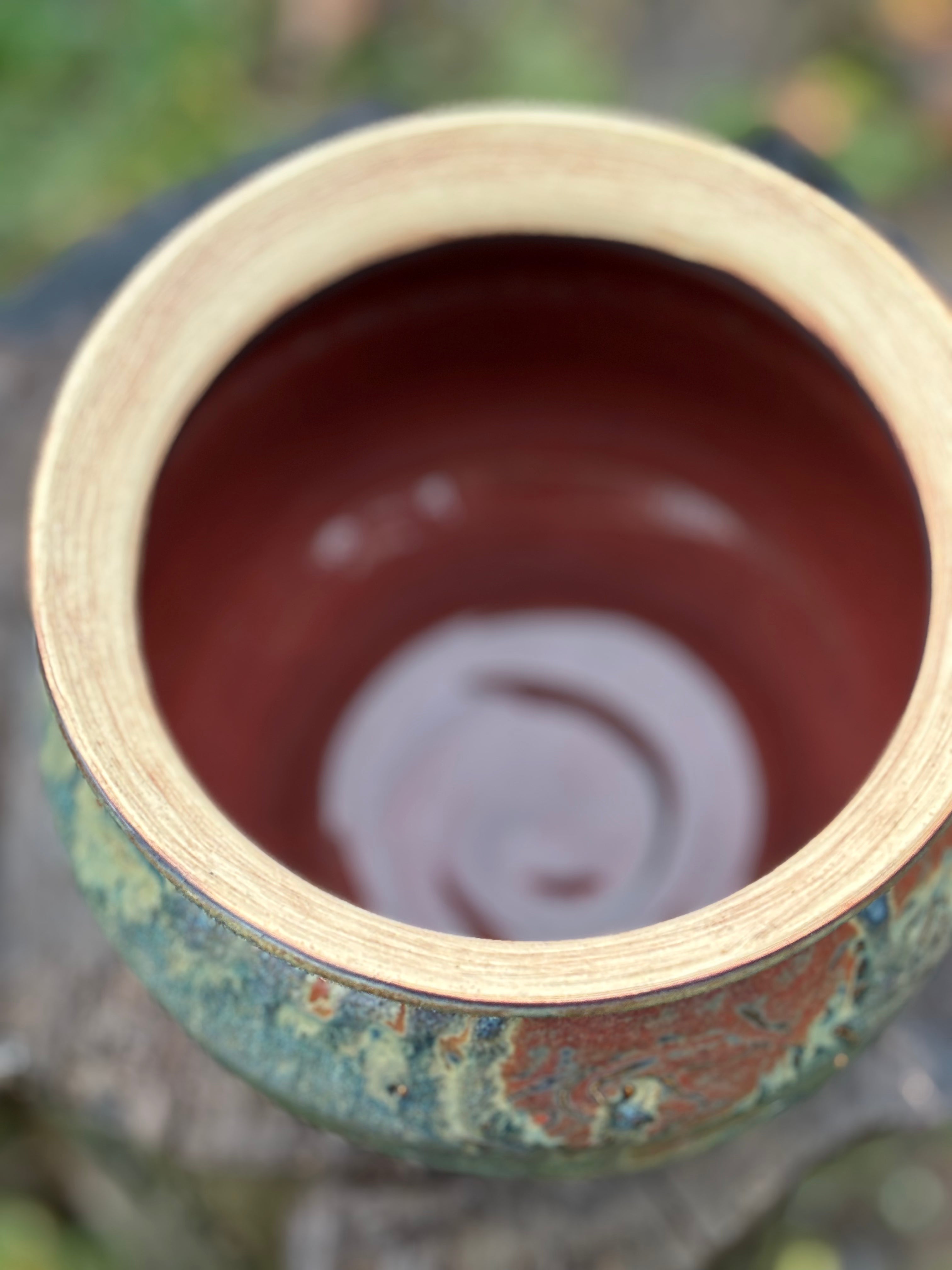 Chattered Floral Jar