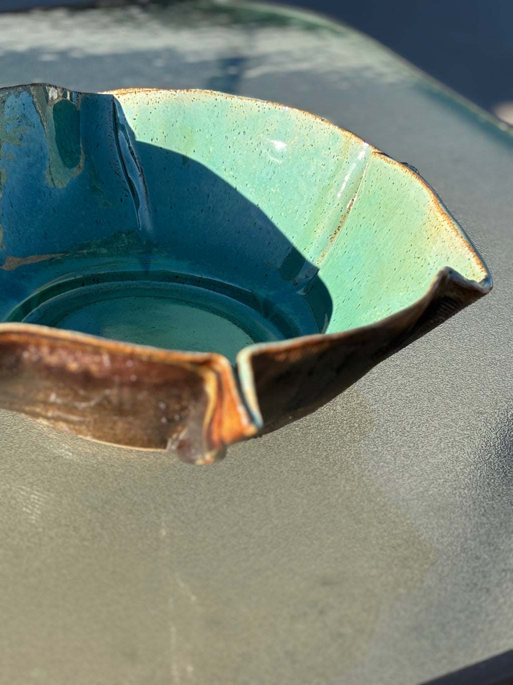 Ocean Blue Heart Bowl