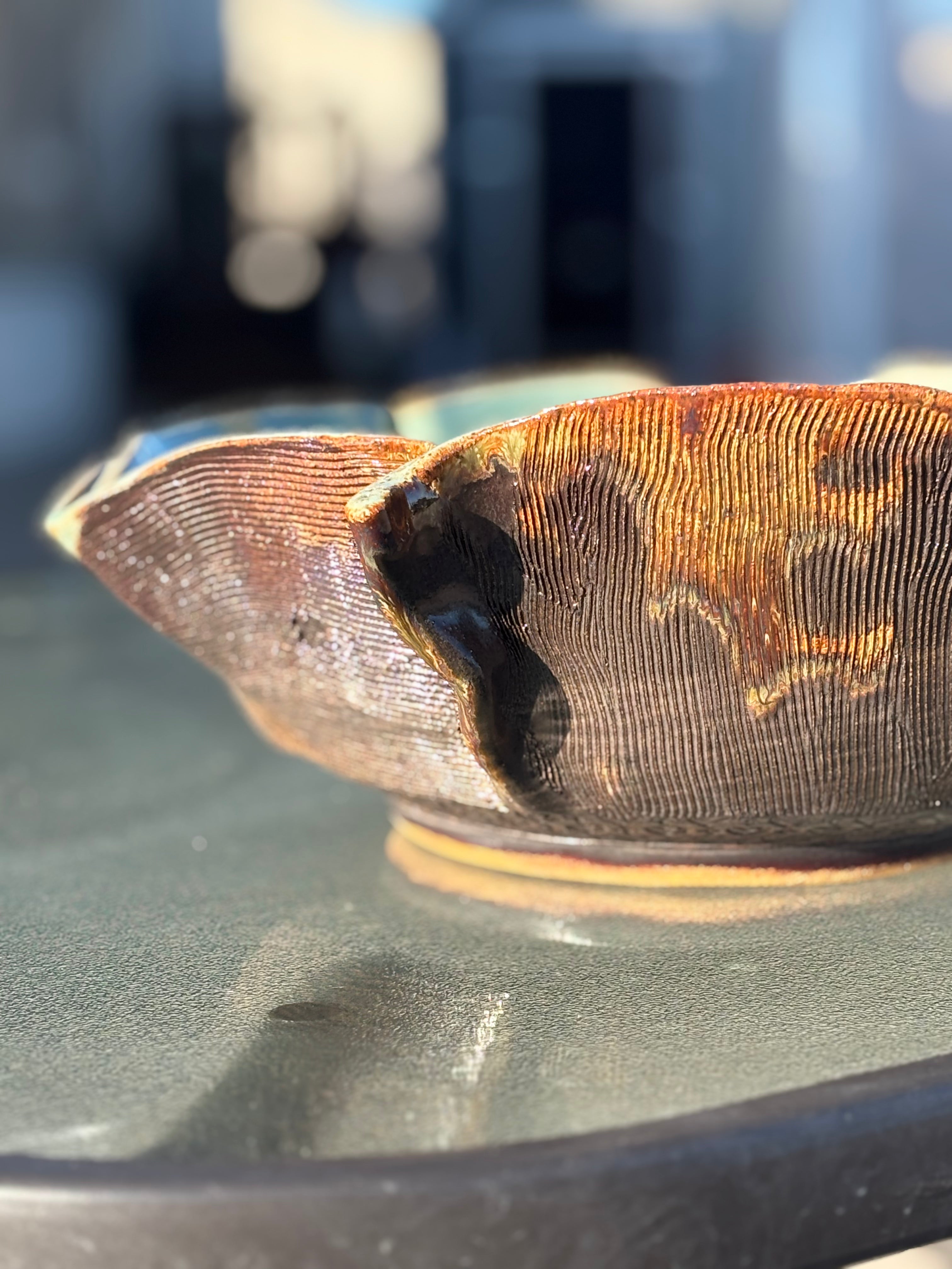 Ocean Blue Heart Bowl