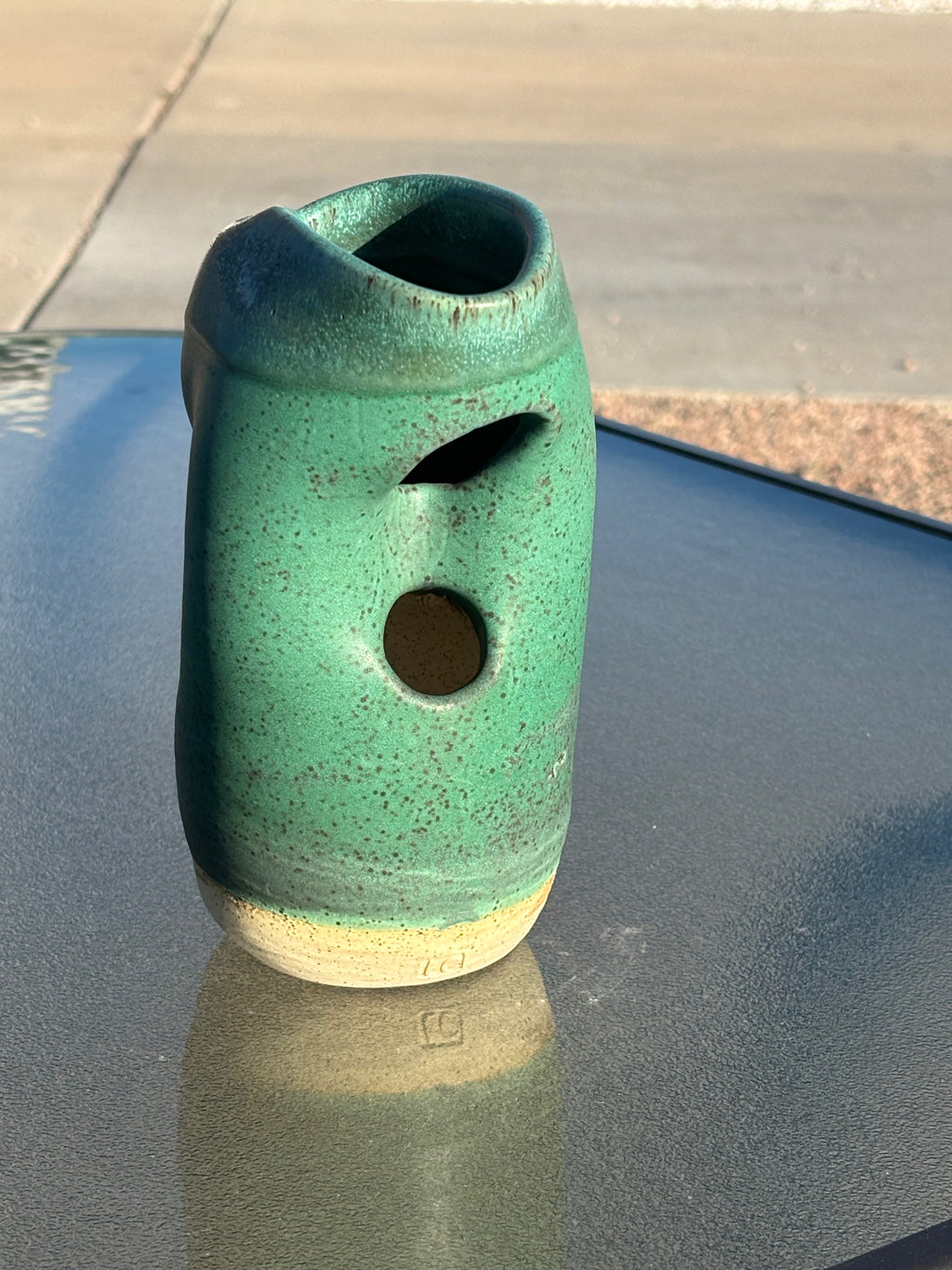 Weathered Bronze Funky Vase
