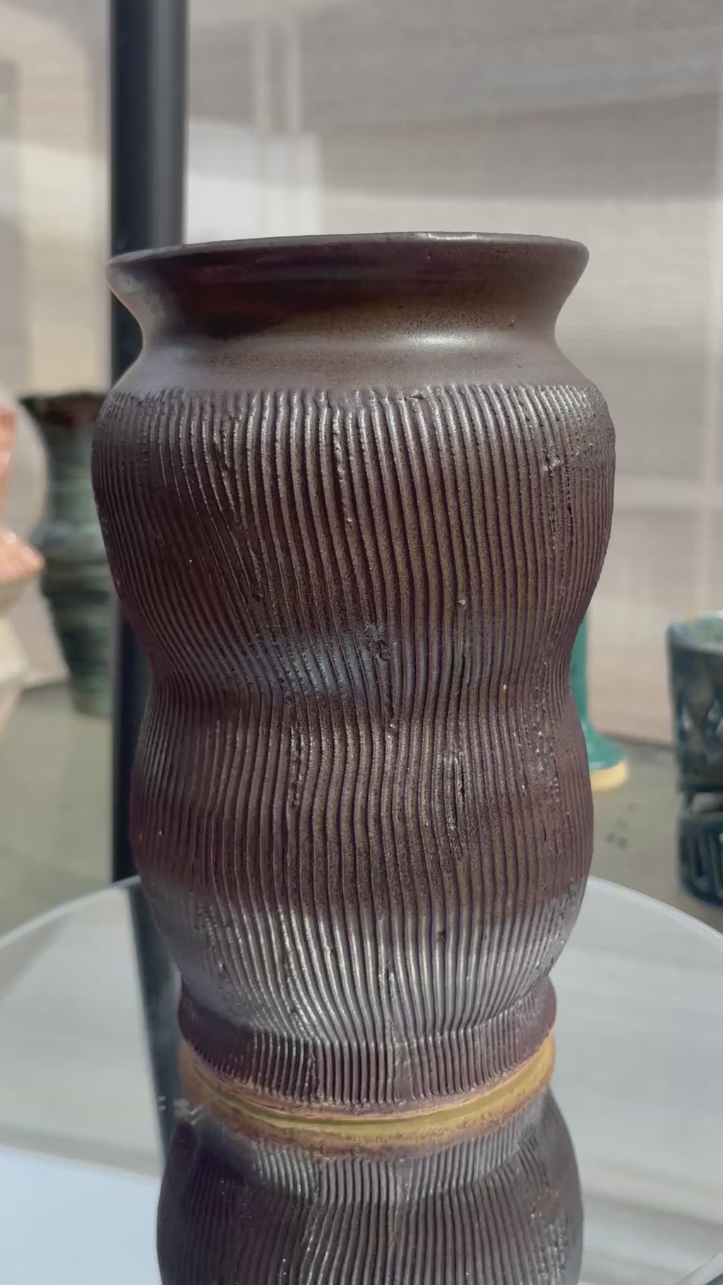 Blackened Copper Vase