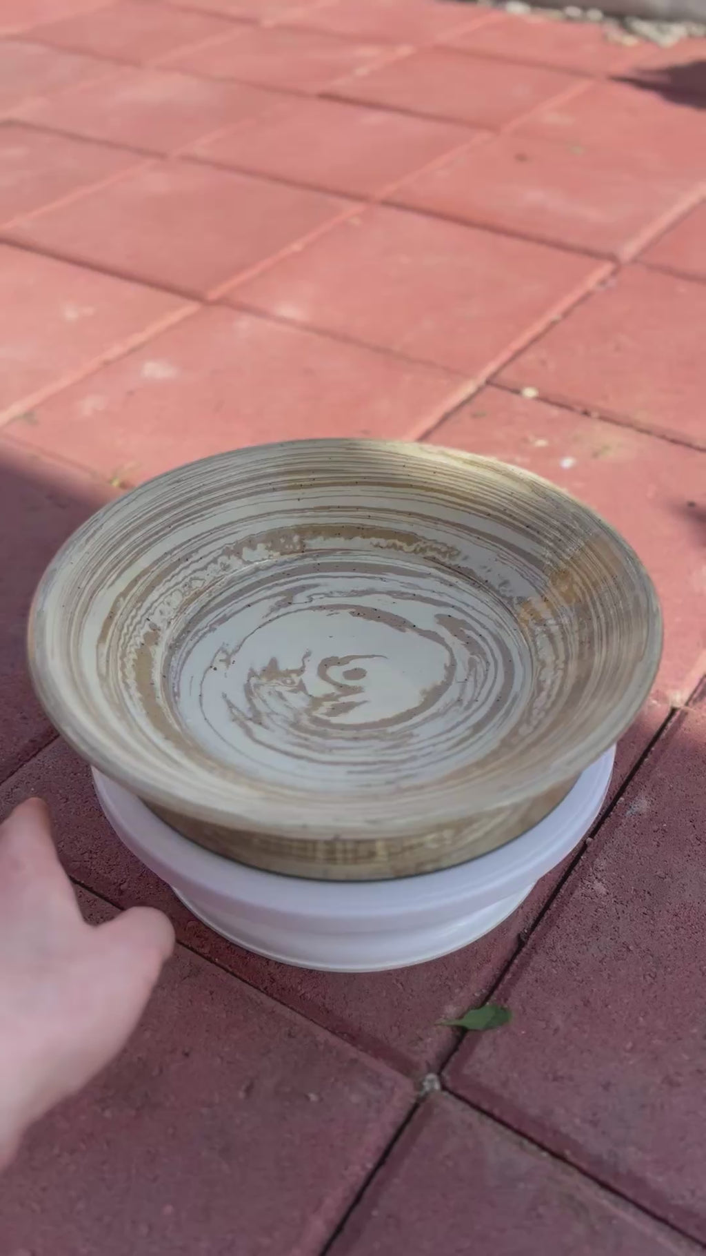 Marbled Flat Platter